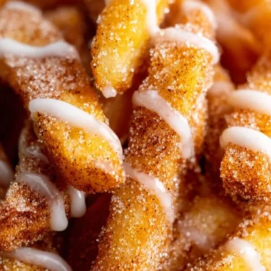 Delicious air fryer apple fries served with caramel dip