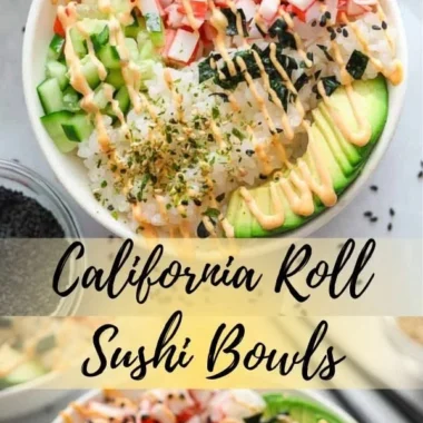 California Roll Sushi Bowl with fresh ingredients and vibrant flavors
