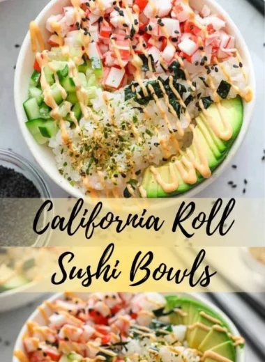 California Roll Sushi Bowl with fresh ingredients and vibrant flavors