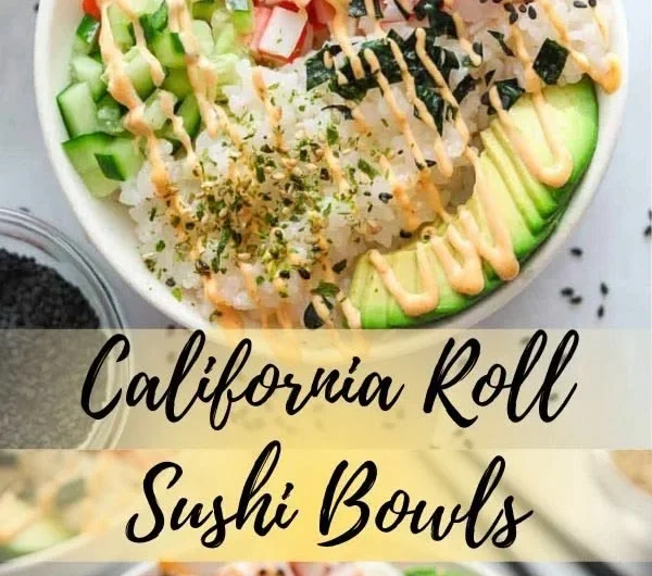 California Roll Sushi Bowl with fresh ingredients and vibrant flavors