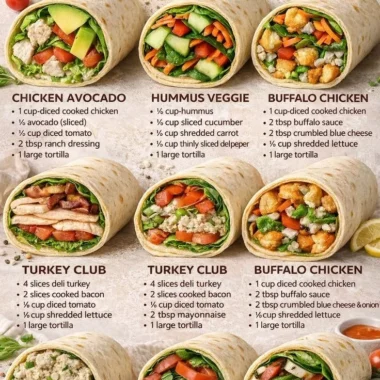 Healthy wrap ideas featuring fresh ingredients and vibrant colors