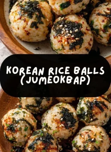 Colorful Korean Rice Balls with vibrant ingredients displayed on a plate