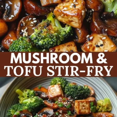 Delicious Mushroom Tofu Stir-Fry with fresh vegetables