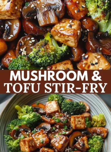 Delicious Mushroom Tofu Stir-Fry with fresh vegetables