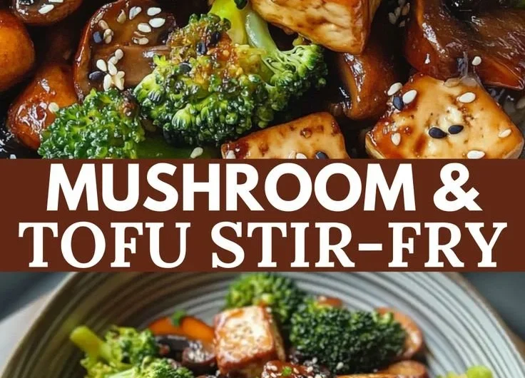Delicious Mushroom Tofu Stir-Fry with fresh vegetables