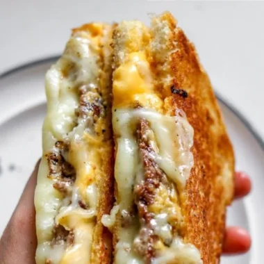 Delicious Smashburger grilled cheese sandwich with special sauce
