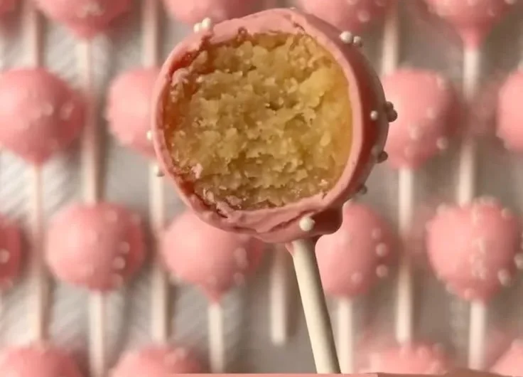 Homemade birthday cake pop imitation inspired by Starbucks