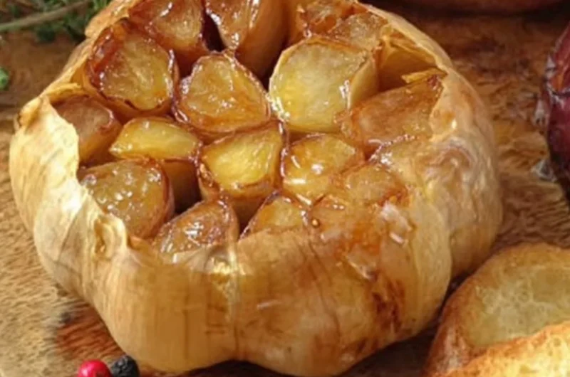 Delicious air fryer roasted garlic cloves ready to enhance your meals.