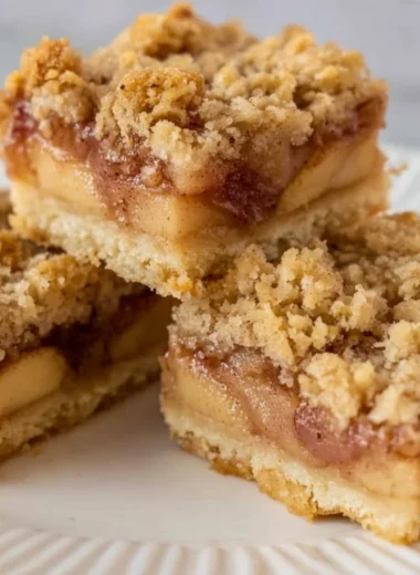Delicious apple pie bars with a golden crust and juicy apple filling