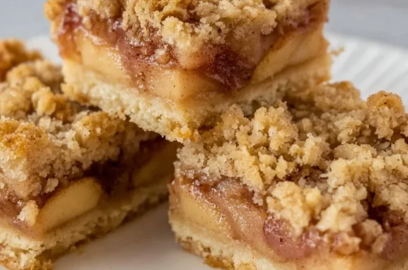 Delicious apple pie bars with a golden crust and juicy apple filling