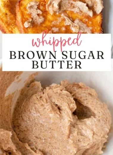 Delicious homemade brown sugar butter spread on fresh bread