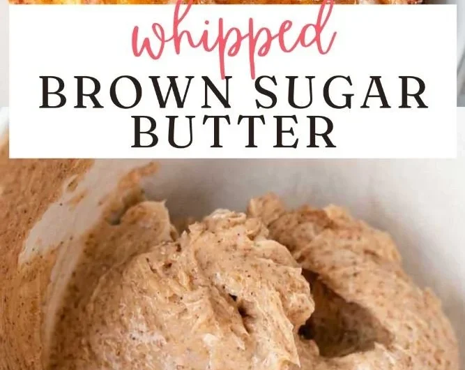 Delicious homemade brown sugar butter spread on fresh bread