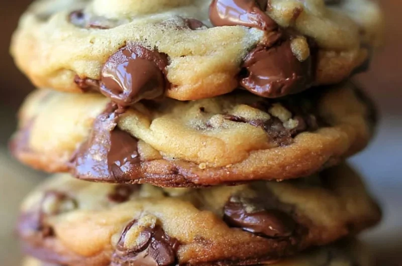 Delicious homemade chocolate chip cookies on a plate