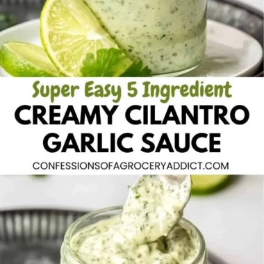 Delicious cilantro garlic sauce in a bowl, perfect for dipping and cooking.