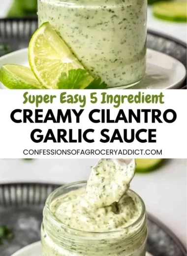 Delicious cilantro garlic sauce in a bowl, perfect for dipping and cooking.