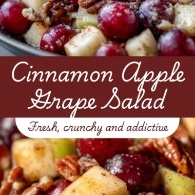 Cinnamon Apple Grape Salad with fresh fruits and spices