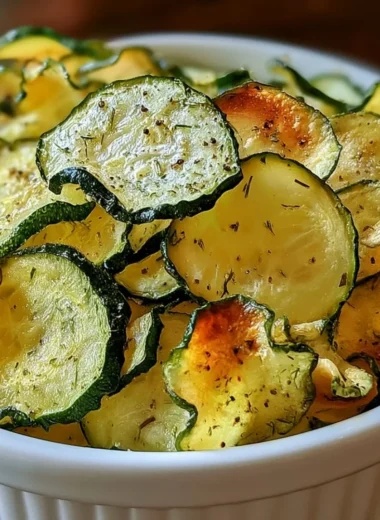 Crunchy ranch cucumber chips fresh out of the oven