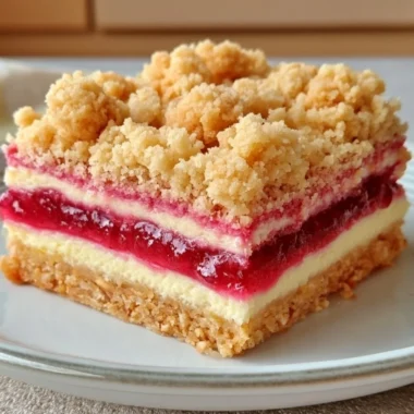 Delicious rhubarb cream cheese bars topped with cream cheese frosting