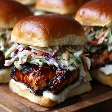 Honey Chipotle Chicken Sliders served on a platter with fresh ingredients