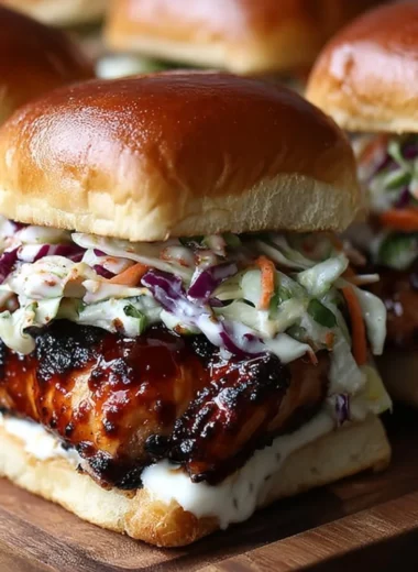 Honey Chipotle Chicken Sliders served on a platter with fresh ingredients