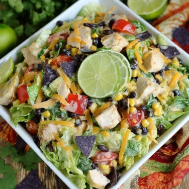 Delicious Tex-Mex Chopped Chicken Salad with vibrant colors and fresh ingredients