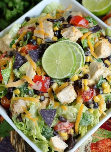 Delicious Tex-Mex Chopped Chicken Salad with vibrant colors and fresh ingredients