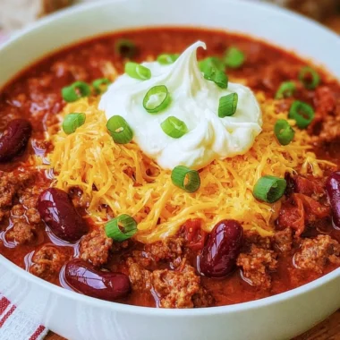 Cozy Crock Pot Chili made with beans, tomatoes, and spices in a slow cooker.