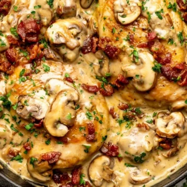Delicious easy Chicken Riesling dish featuring tender chicken in a savory sauce