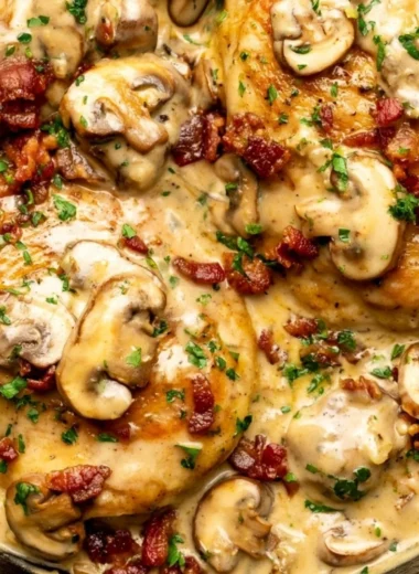 Delicious easy Chicken Riesling dish featuring tender chicken in a savory sauce