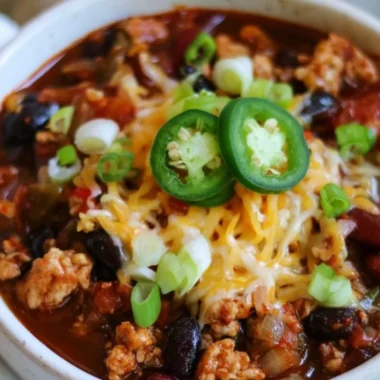 Bowl of high protein chili with beans and vegetables