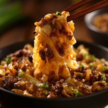 Delicious potsticker noodle bowls served in a blue bowl