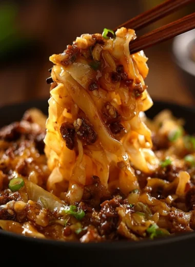 Delicious potsticker noodle bowls served in a blue bowl